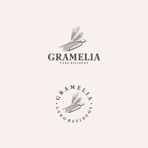 Gramelia organic design logo.