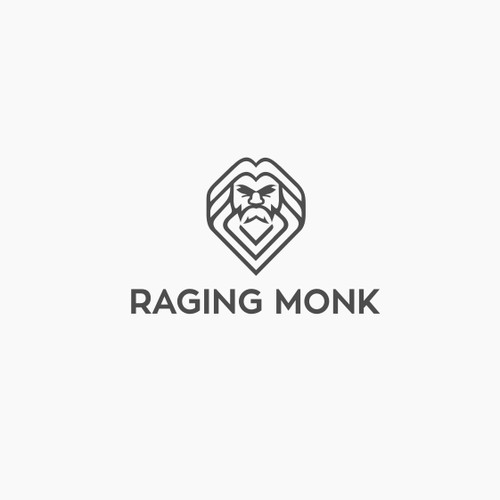 Bold and funky logo for Raging Monk