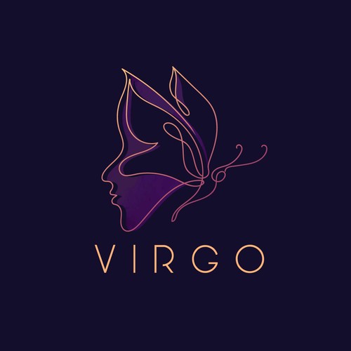 Elegant logo concept for Virgo - spiritual accessories