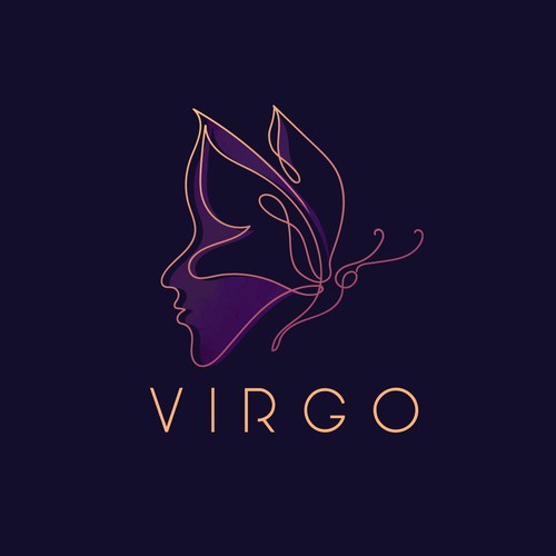 Elegant logo concept for Virgo - spiritual accessories