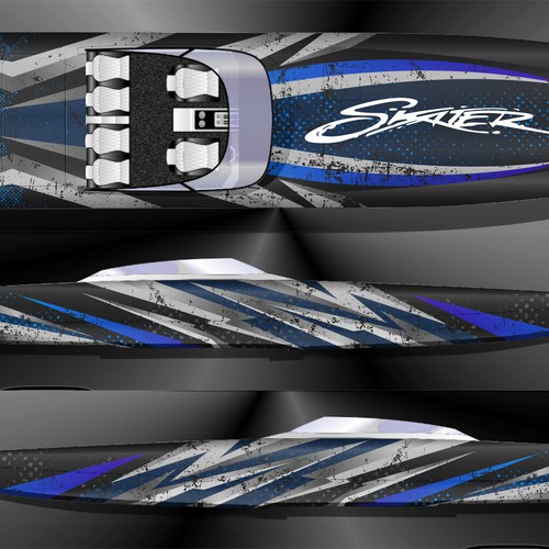 SKATER RACE BOAT WRAP DESIGN