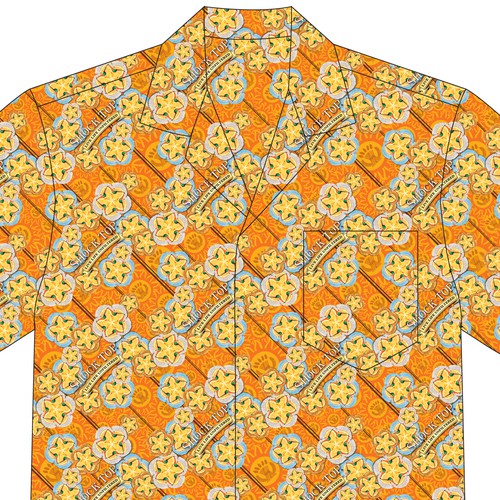 Hawaiian themed Button down Shirt