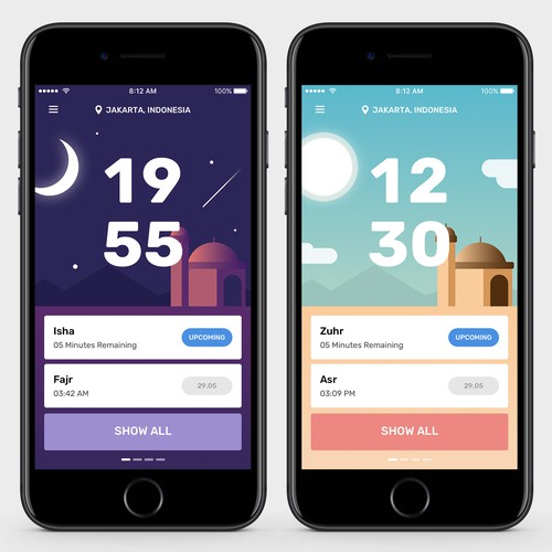 UI Design for Namaz Time