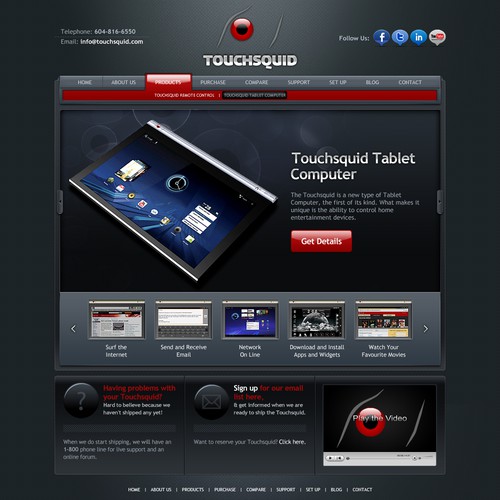 Help Touchsquid with a new website design