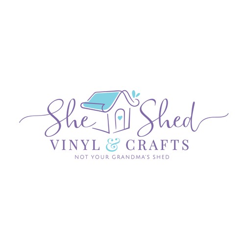 She Shed Vinyl and Crafts Logo