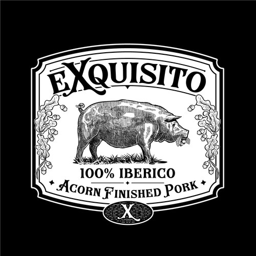 Vintage style logo for a top shelf meat producer