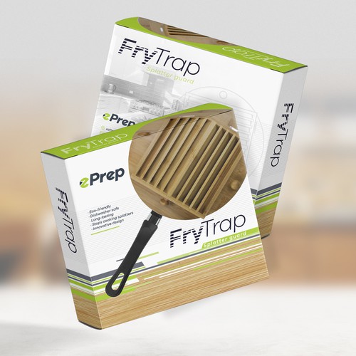 FryTrap package box and logo