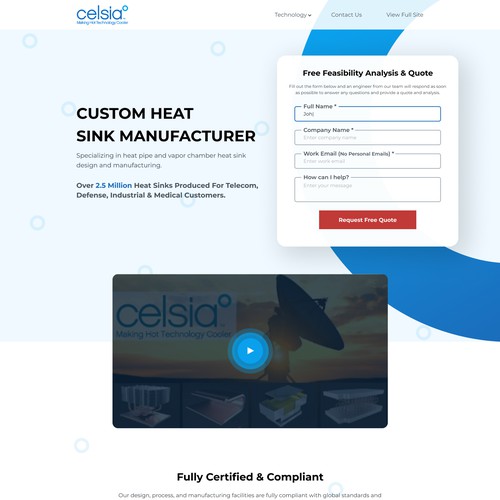 Celsia Landing Page