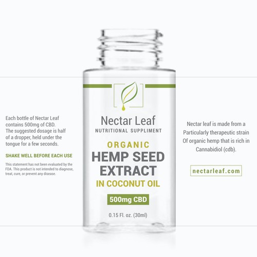 Clean and simple label design for nectar leaf