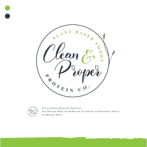 Food Brand Label for "Clean & Proper Protein Co."