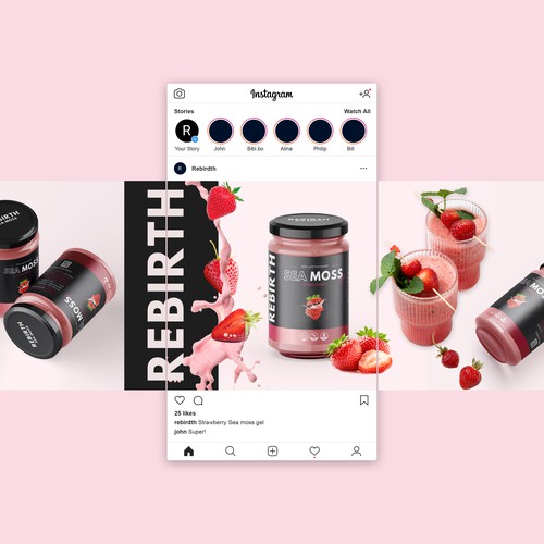 Packaging design and insta post