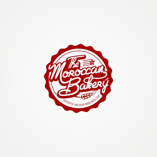 Create an adventurous bakery logo for The Moroccan Bakery