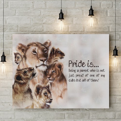 Create Lioness & Cubs Canvas For Art Store