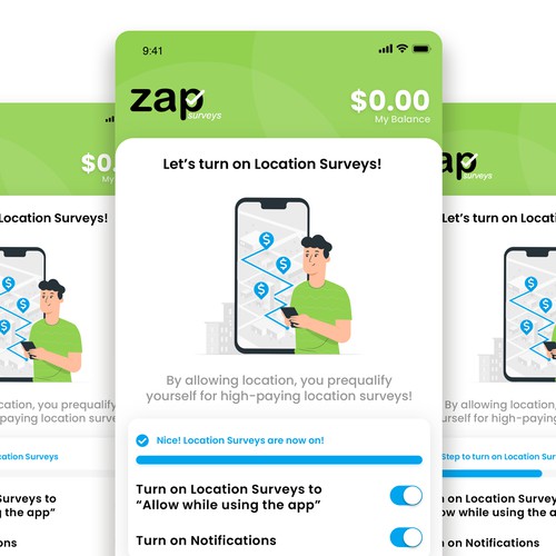 Onboarding Screens - Zap App