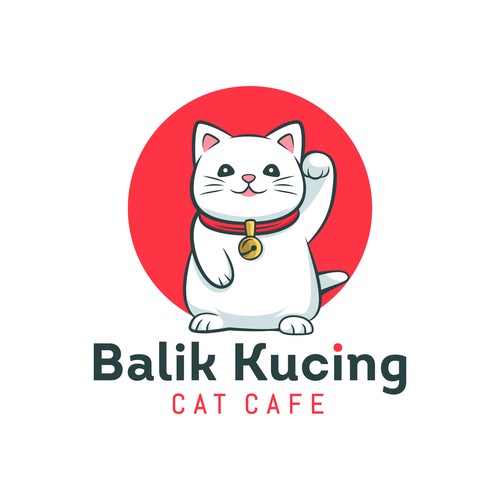 Mascot logo for cat cafe