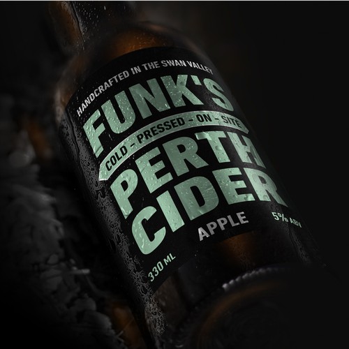 Apple cider label contest wining design