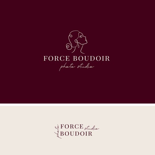 logo concept for boudoir photography studio