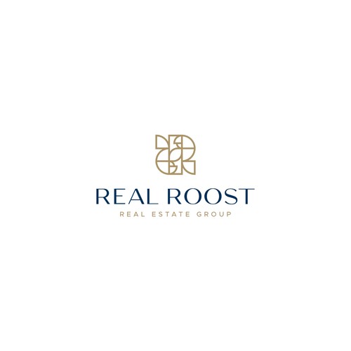 Minimalist abstract logo concept for real estate group