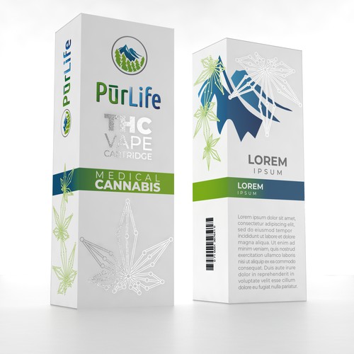 Cannabis Vape Cartridge Packaging design