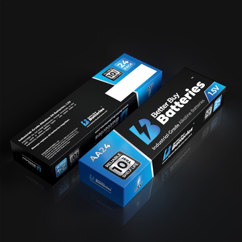 Industrial Box Packaging Design for Better Buy Alkaline AA Batteries