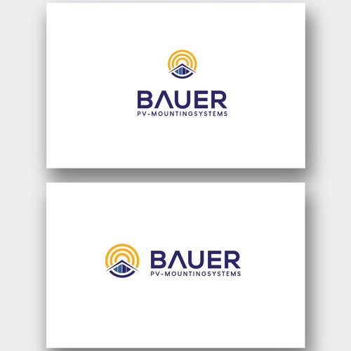 Logo for solar panel construction business