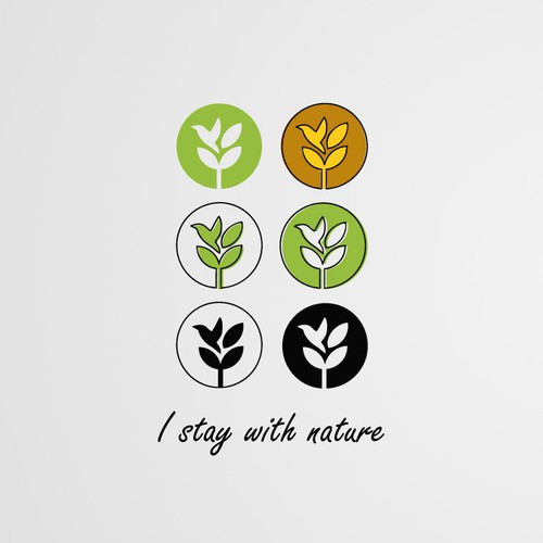 I stay with nature : Logo Design