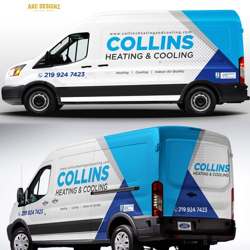 HVAC van wrap for colliins