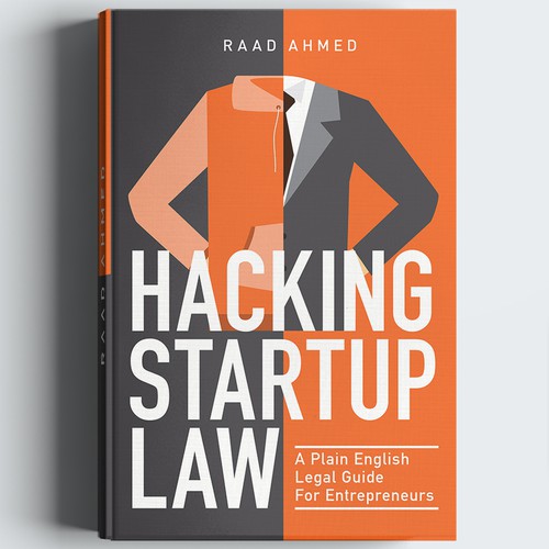 Flat illustration for startup law book