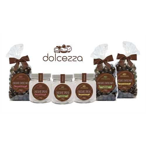 Labels for Dolcezza chocolate products