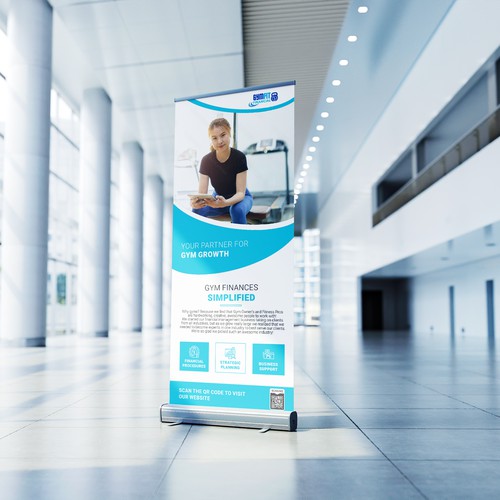 Roller Banner Design for a Gym Finance Company 