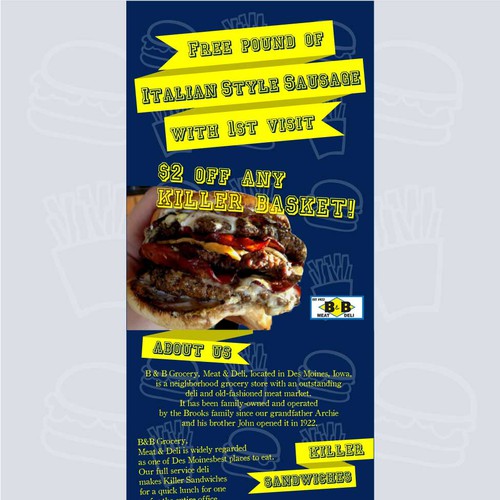 Flyer for fastfood