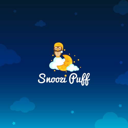 Cute, sleepy and calm logo for children pillows.