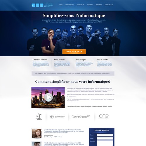 ITS Information Technologie Services SA needs a new website design