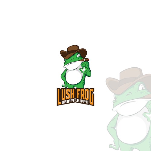 Frog mascot logo .