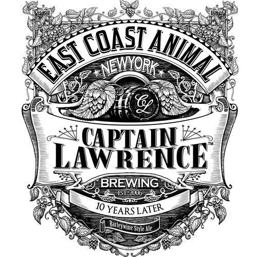 Beer Label For Captain Lawrence