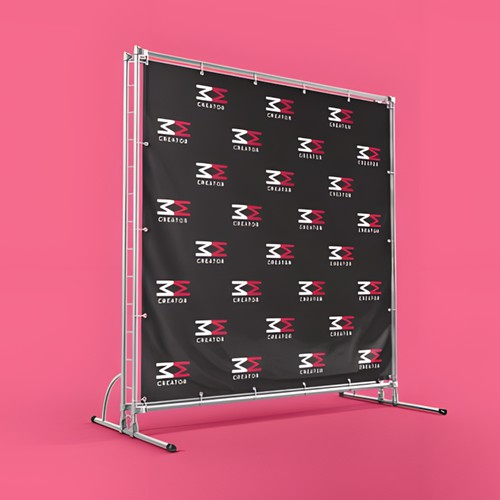 Modern "Creator" Brand Step & Repeat Event Backdrop