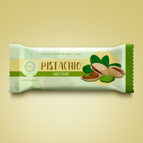 Organic pistachio Bar Packaging design