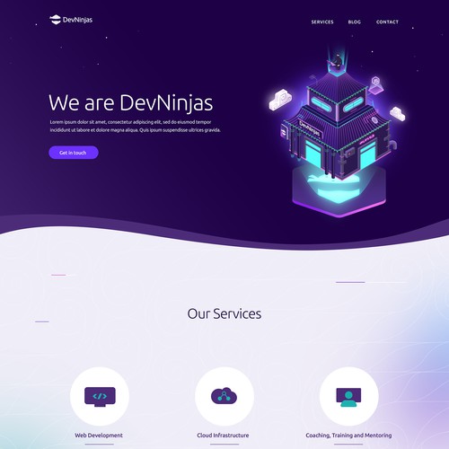 Web design for a software development company