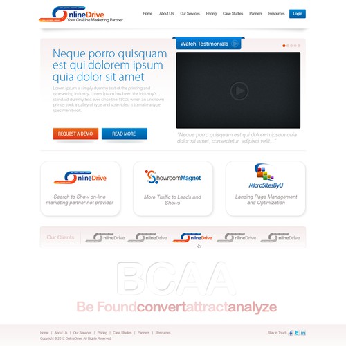 Help OnlineDrive with a new website design