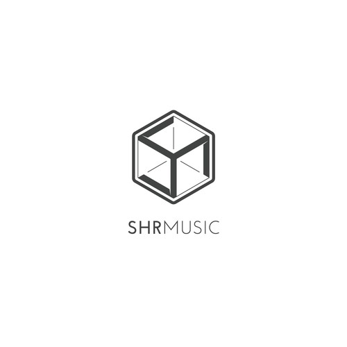 Clever & Geometric Logo for SHR Music