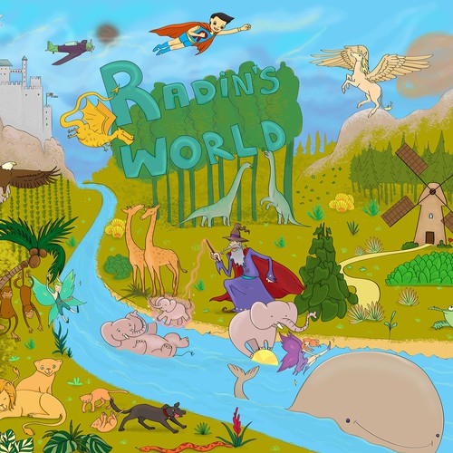 Create a Fantasy World Wallpaper for Baby's Room