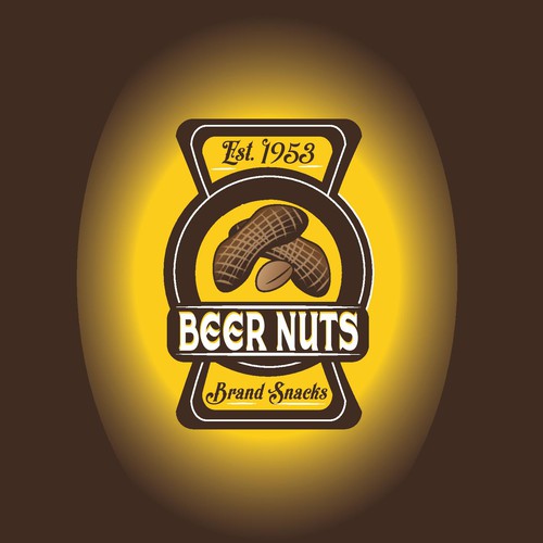 Retro peanut sticker