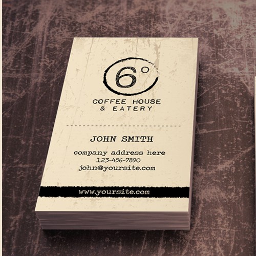 Vintage business cards for coffee shop