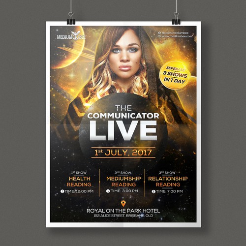 Promo poster design for MediumBee Events