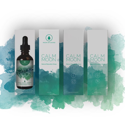Packaging design for Calm Moon drops