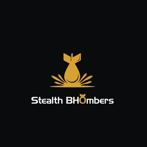 Bold logo of a resin oil drop as a bomb for Stealth BHOmbers