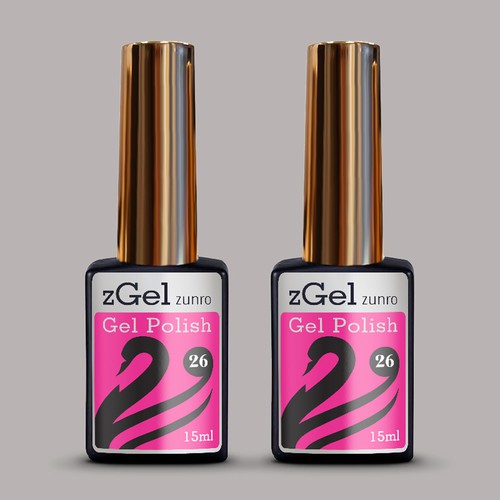 Gel Polish bottle label design