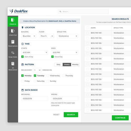 DeskFlex Web App