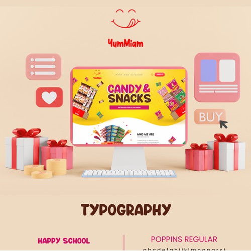 Candy and snacks box selling website design