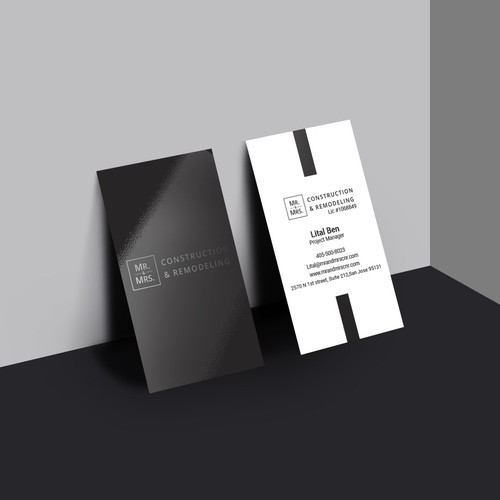Vertical business card design
